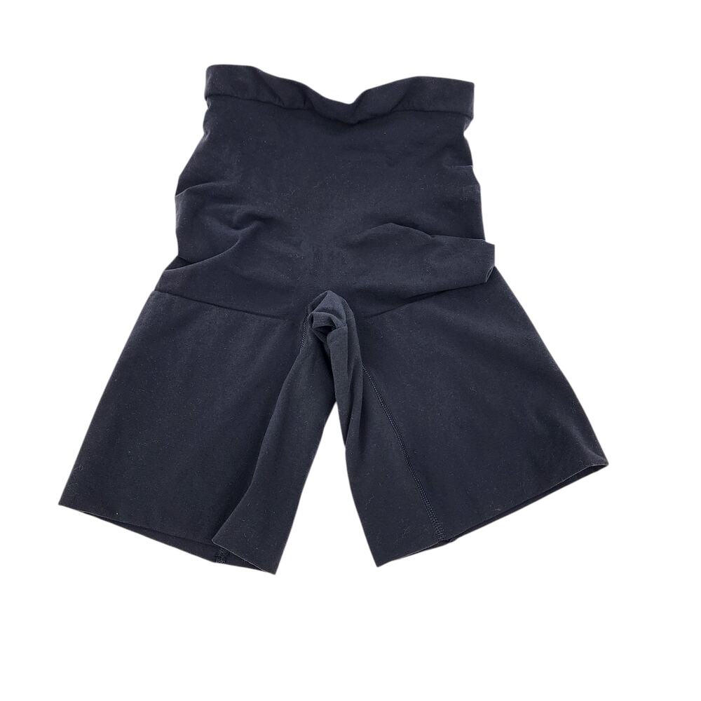 Spanx Power Series High Waisted Mid Thigh Black Shapewear Shorts Size Large